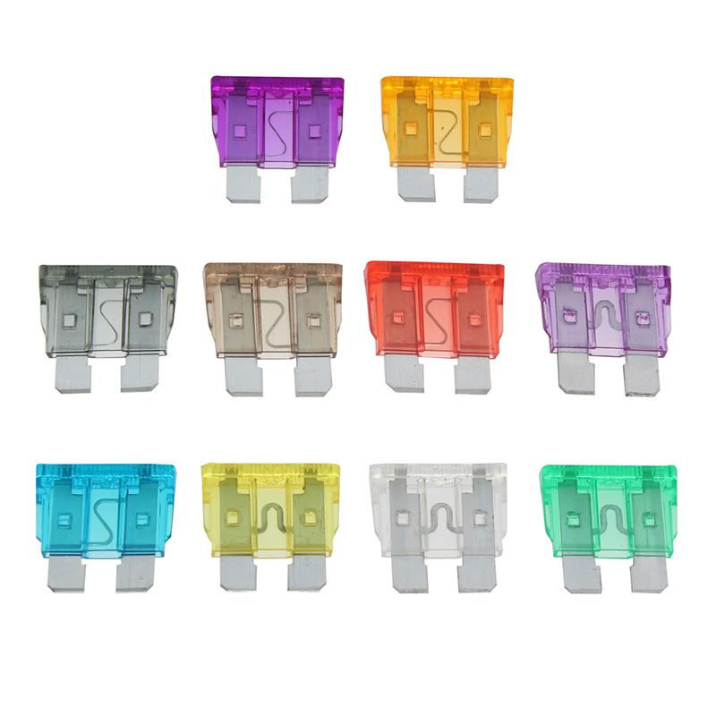 Product Introduction of COD FREE Shipping 100Pcs Blade Type Fuse Set 15A 20A 25A 30A 35A 10 Types Auto Fuse Kit with Box Blade Type Fuse Assorted Kit 19