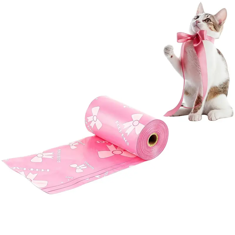 Leak Proof Pet Poop Bag, 180pcs/set Thickened Pet Waste Bag with Unique Pattern, Multipurpose Cleaning Bag for Dog & Cat 5