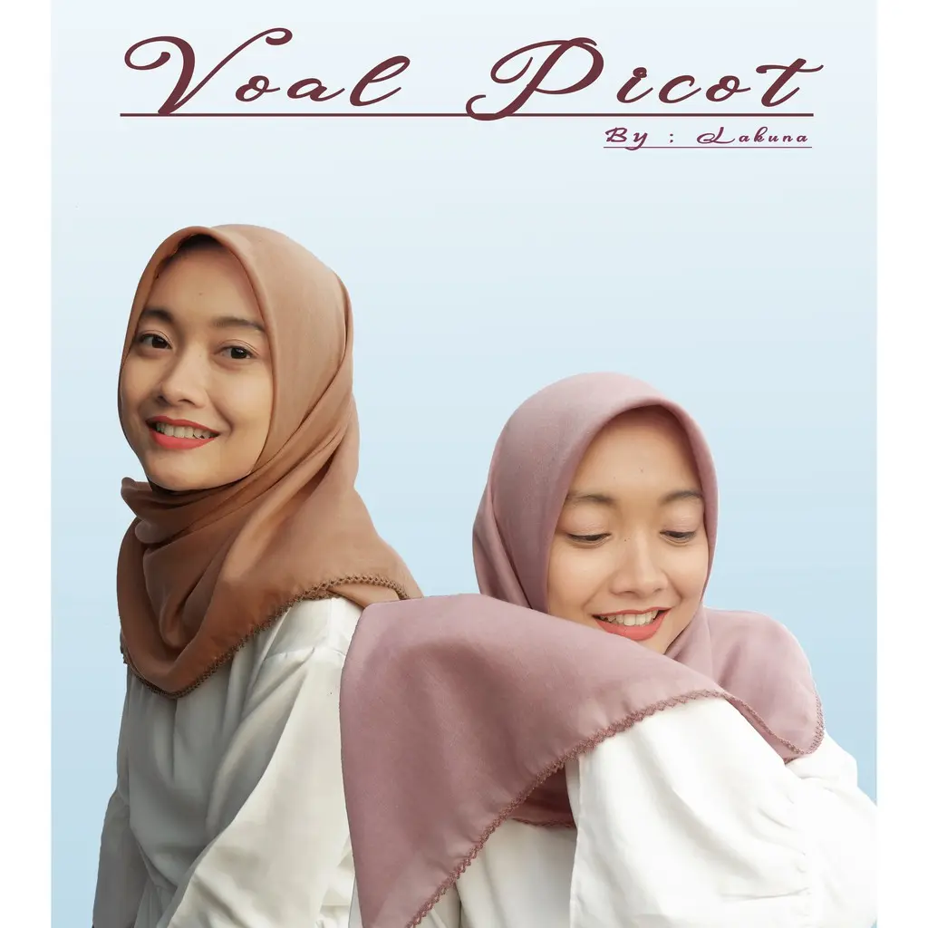 JILBAB VOAL SEGIEMPAT CROCHET PICOT EMBRIODERY VOAL PREMIUM Katun | Kerudung Lembut dan Nyaman | Voal premium Picot Square | Jilbab Segi Empat Muslim