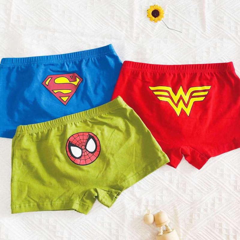 Đồ Lót Bé Trai, Chất Liệu Cotton Nguyên Chất, Quần Lót Boxer, Phù Hợp Cho Bé Từ 5 Đến 12 Tuổi, Đồ Mặc Nhà Mùa Hè, Thiết Kế Người Nhện, Loại A 2