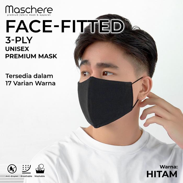 Gambar Maschere Masker Kain 3-Ply Model Fitted - Hijau dari Maschere Indonesia Kab. Sleman 4 Tokopedia