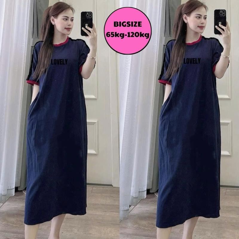   Bigsize 65-120kg  Đầm xuông bigsize   bầu mặc được   65-110kg . Đầm xuông dài qua gối . Đầm bầu bigsize Thai sản Thai kỳ Thoải mái Thoáng khí Cotton váy suông lụa 
