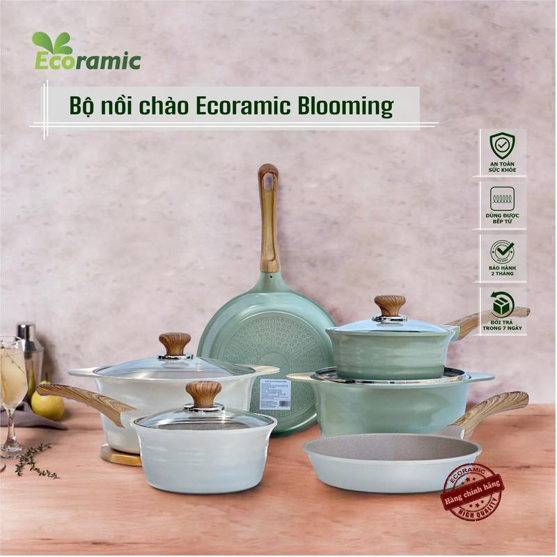Bộ Nồi Chảo Ecoramic Blooming – Chống Dính Ceramic Siêu Bền | Dùng Mọi Loại Bếp | An Toàn Sức Khỏe