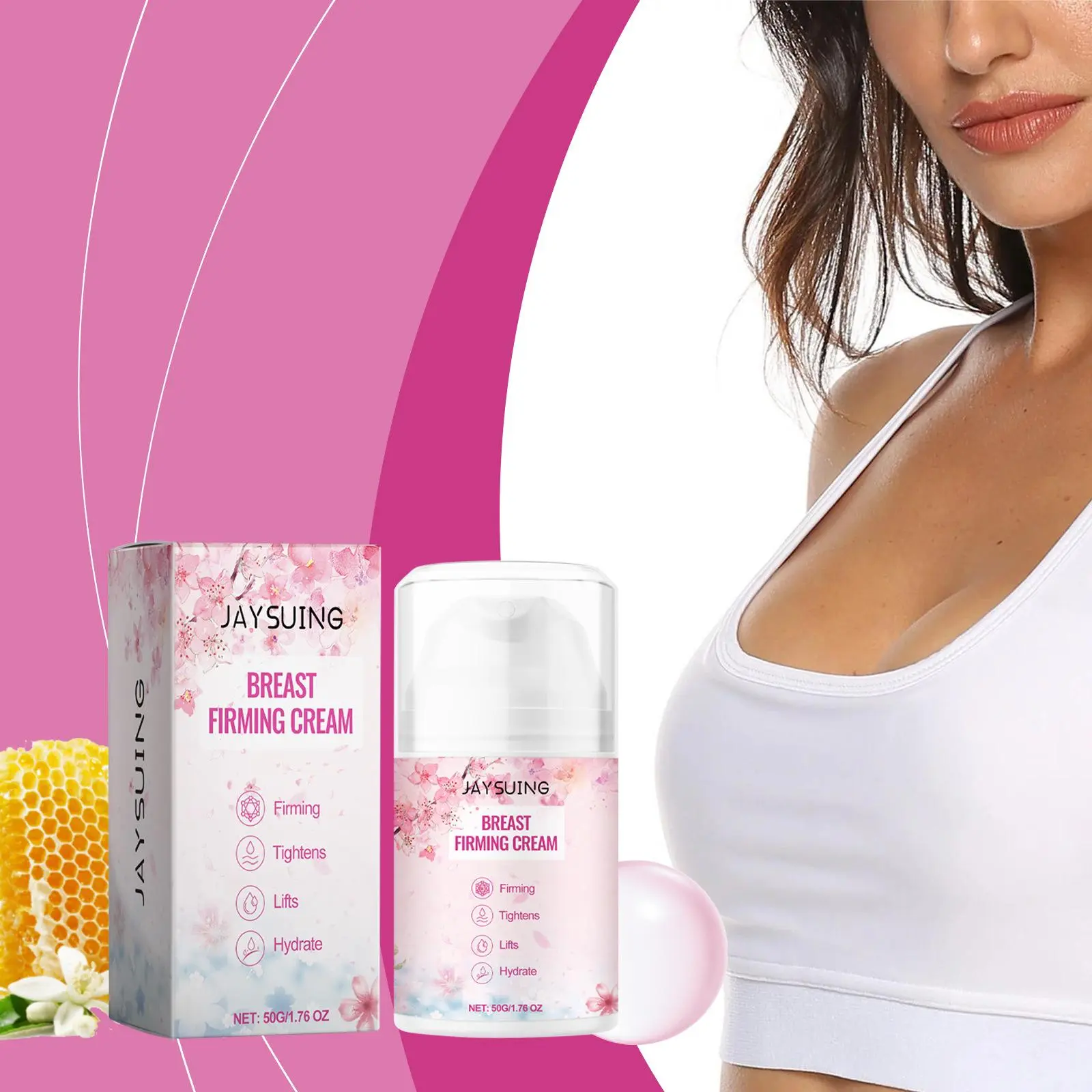 Breast Firming Cream, Moisturizing Breast Lifting Cream, Women Breast Care Product for Daily Use