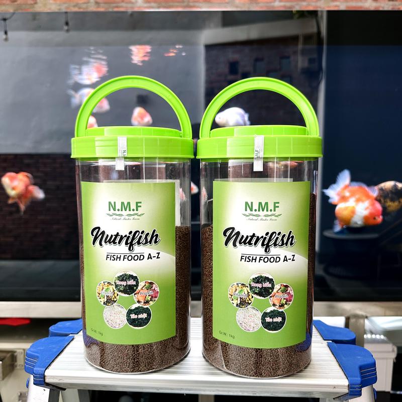 Thức ăn cá Vàng Nutrifish hộp 1KG - Thức ăn CHÌM chuyên dụng cao cấp cho cá vàng , cá koi, chép sư tử, phi tần cám