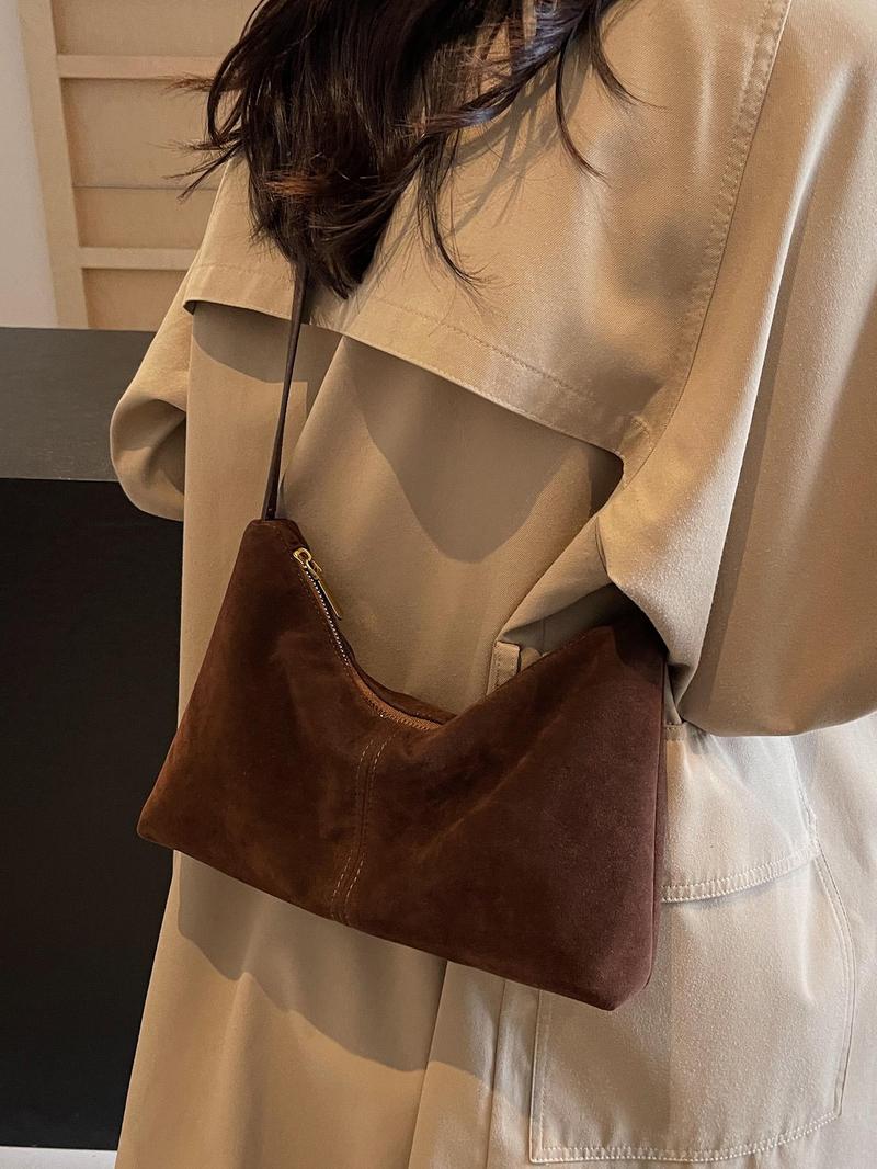 Product Introduction of Women's Solid Color Crossbody Bag, Fashionable Versatile Shoulder Bag with Adjustable Strap, Casual Trendy Versatile High-quality Daily Commuting Bag 6