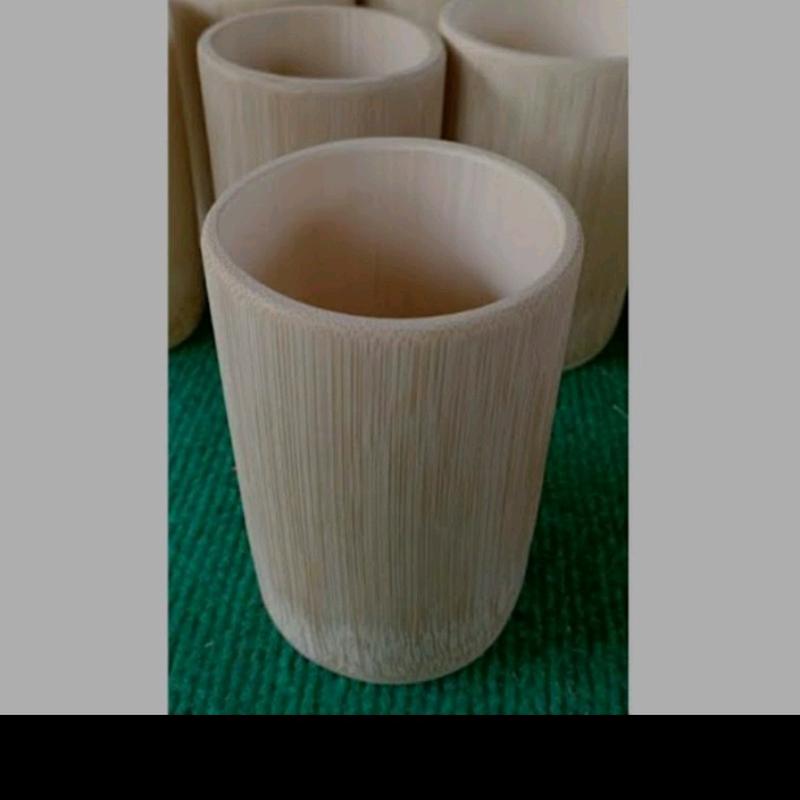 Gelas bambu natural alami 0