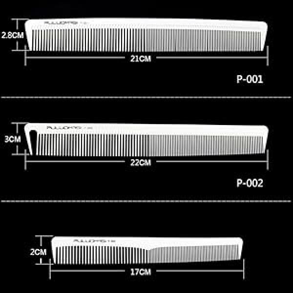 Product Introduction of sharonds White salon professional barber carbon comb heat-resistant anti-static hair comb set of 8 hairdressers preferred- Haircare Heatless 9