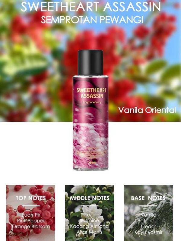 LONKOOM PARFUM Fragrance Spray Sweetheart Assassin/24K Gold/Noble Gold/Weekend Party Long-Lasting Fresh Air 250ml 5