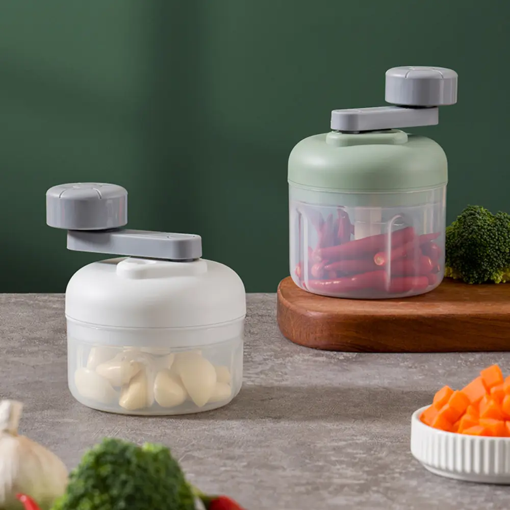 Hand Cranked Three Speed Variable Speed Garlic Puree Machine Kitchen and Household Mini Garlic Puree Press Garlic Puller Baby Food Machine