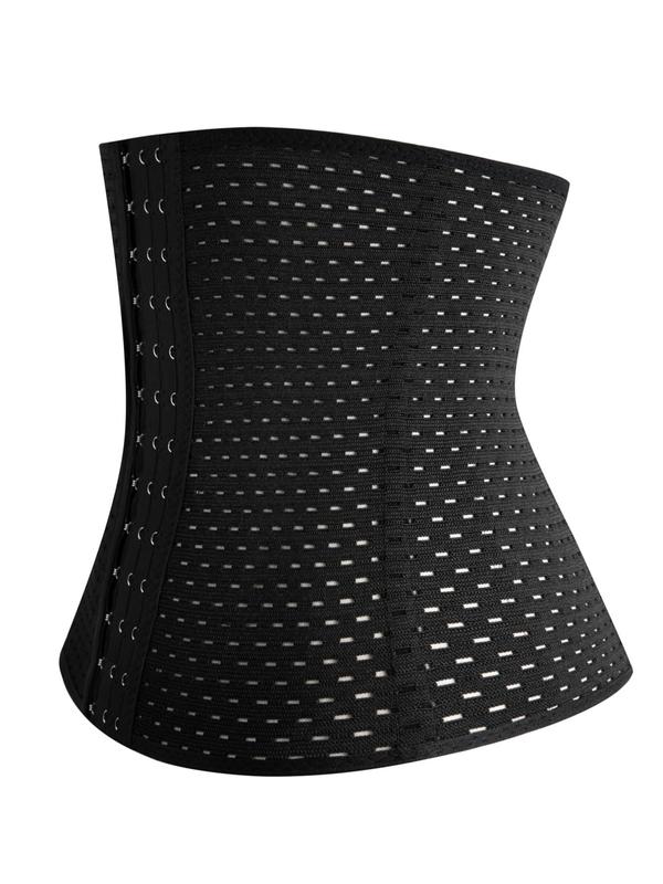 Men's Adjustable Hook & Eye Waist Trainer, Breathable High Stretch Shaper, Tummy Control Shaper for Men 2