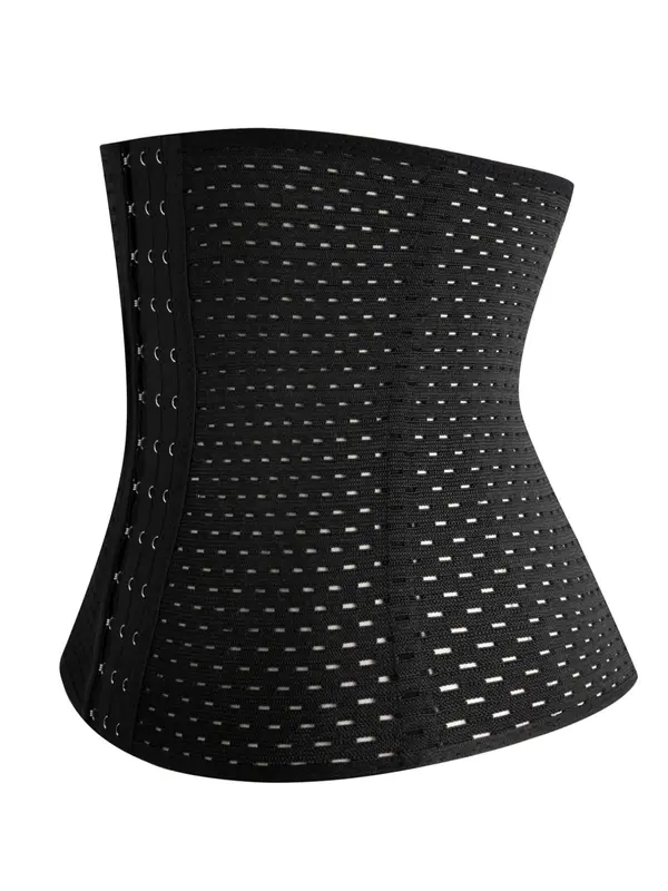Men's Adjustable Hook & Eye Waist Trainer, Breathable High Stretch Shaper, Tummy Control Shaper for Men 2