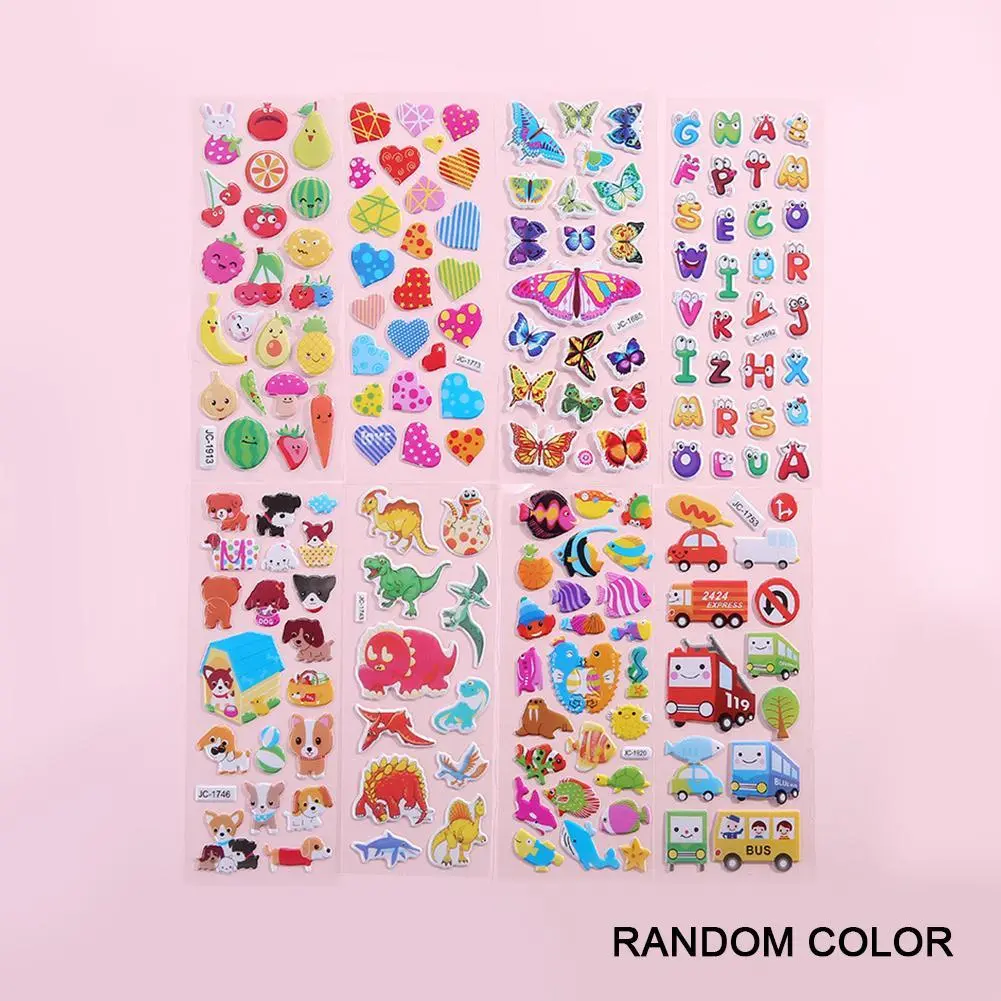 Children's Cartoon Animation Stickers Three-dimensional Numbers Childhood Puzzle Reward Bubble H4B5
