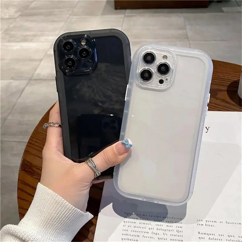 Clear Wave Design Phone Case, Silicone Shock-proof Phone Cases For iPhone Series, Cute Fashion Phone Protective Case For Women Girls, Phone Accessories 4