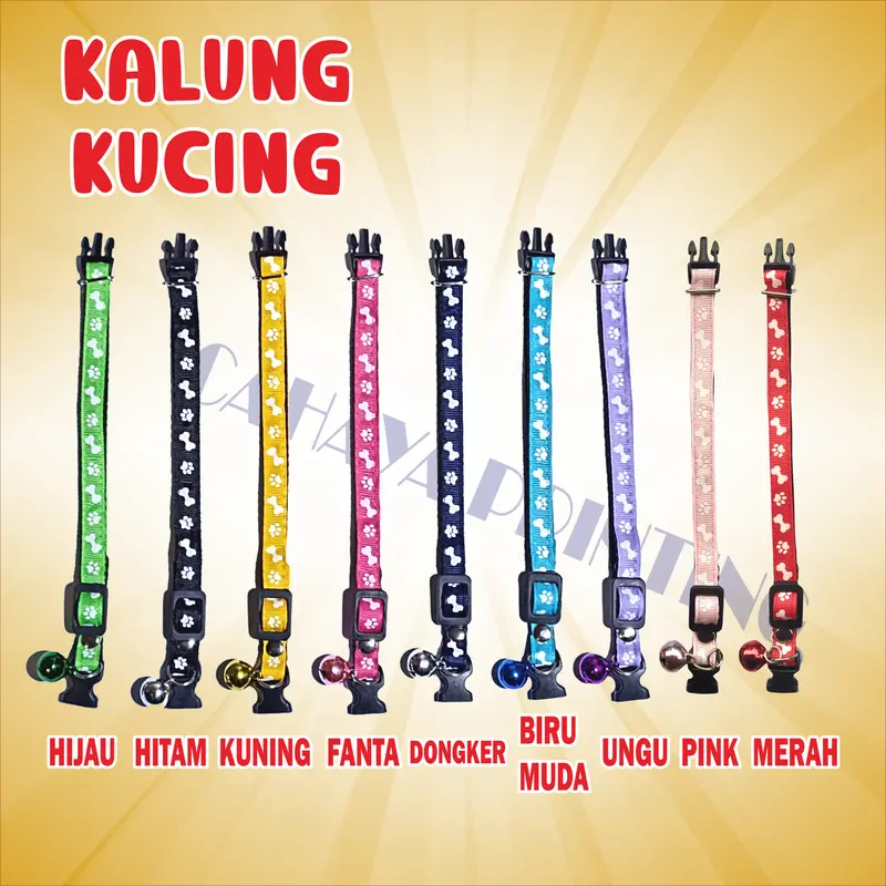 kalung kucing lonceng liontin akrilik free request nama 5