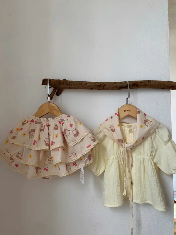 set váy công chúa cho bé gái có tặng kèm khăn chất vải mềm đẹp 5
