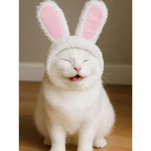 Topi Hewan Peliharaan Untuk Kucing Desain Kelinci