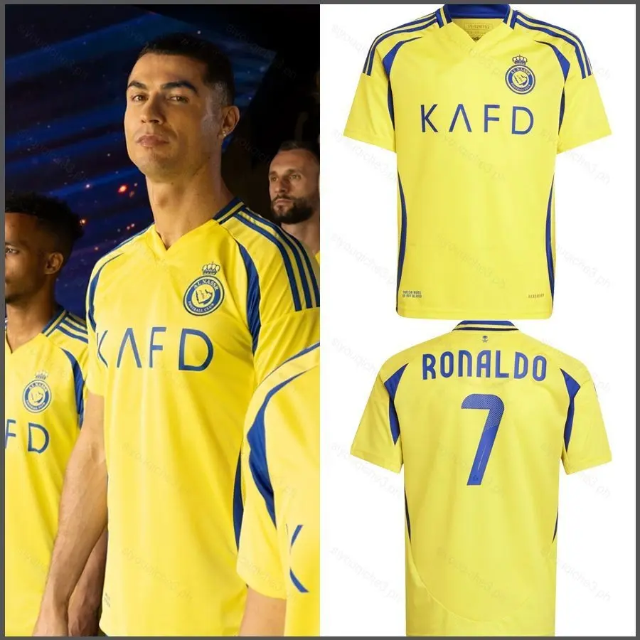 Áo Thi Đấu Sân Nhà Câu Lạc Bộ Bóng Đá Al-Nassr, Cristiano Ronaldo, Dành Cho Trẻ Em Và Người Lớn, Ngoại Cỡ, Bộ Sưu Tập 2024-2025