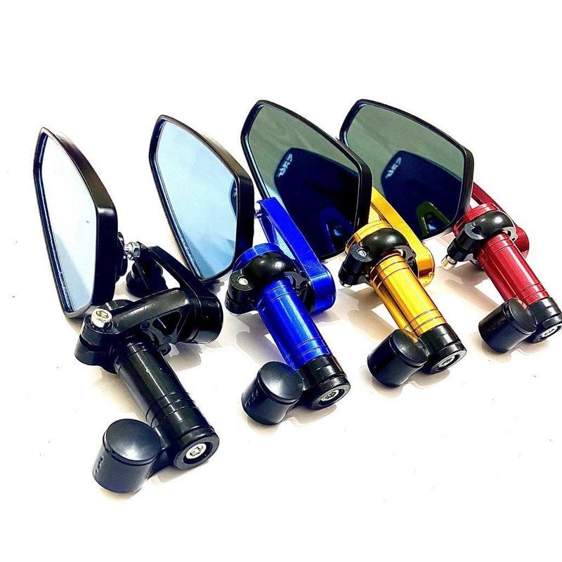 Gương Gù Chân Gương V1 Chân Thẳng Cực Đẹp Gắn Xe Máy Nhôm CNC Mặt Kính Xanh Chống Chói Phụ Kiện