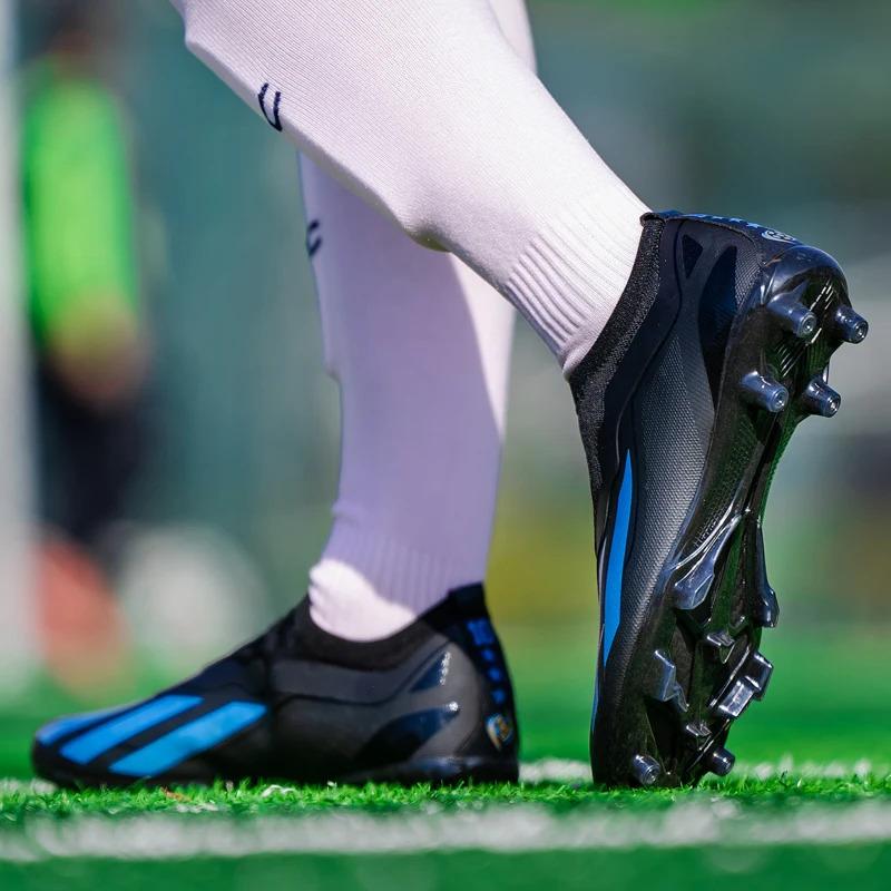 Product Introduction of No.8527 Without-Lace Mens Soccer Shoes SLIP-ON Non-Slip Turf Soccer Cleats for Kids TF/FG Training Football Boots Chuteira Campo 14