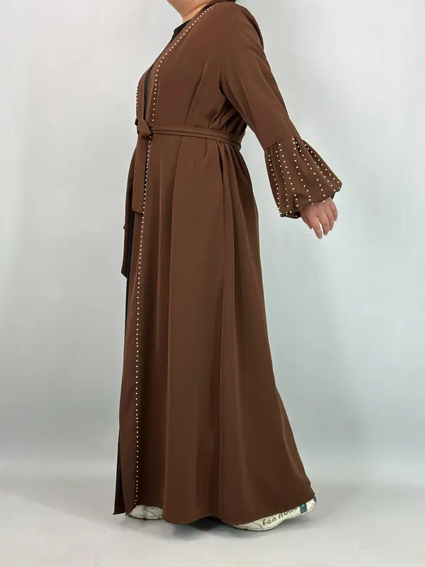 Women's Abaya, Elegant Long Sleeve Abaya for Party Wedding Guest, Ladies Islamic Clothing for All Seasons 5