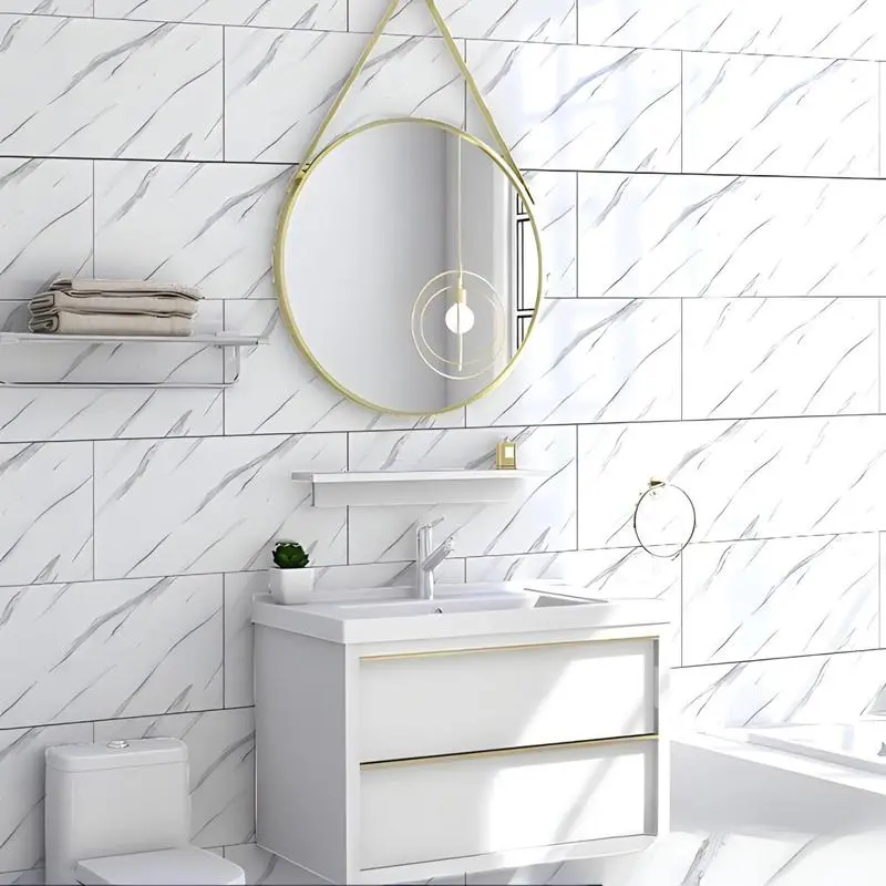 Combo 100 Miếng Dán Tường Phủ PVC Tráng Nhôm Kích Thước 60 x30cm Decor Phòng , Tuỳ Chọn Nhiều Mẫu 5