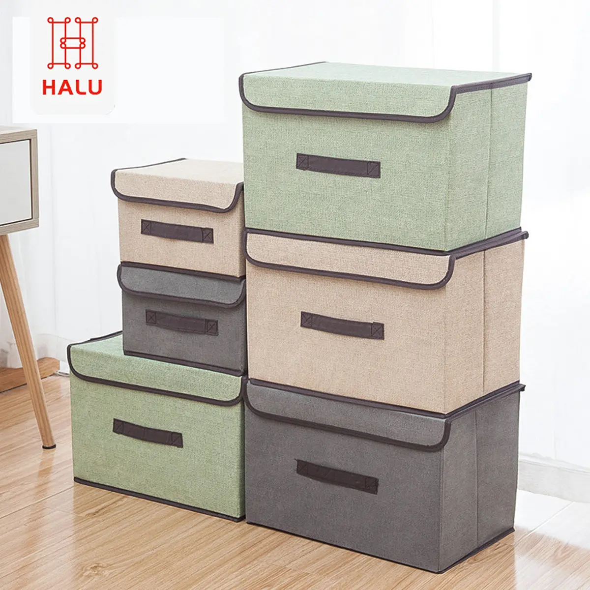 Halu Storage Box 2 in 1 Kotak Organizer Penyimpanan Multifungsi Tempat Penyimpanan Pakain Buku Mainan Serbaguna HSB216