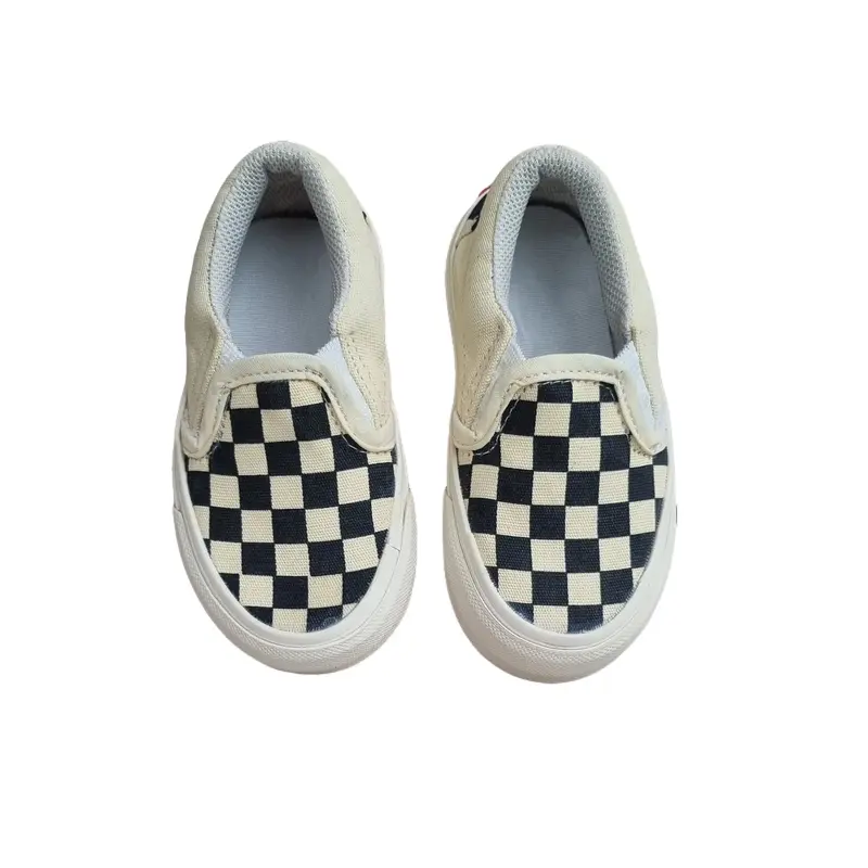Sepatu Anak Bayi Laki-laki Perempuan Slip On Catur Cream Size 16-20 3