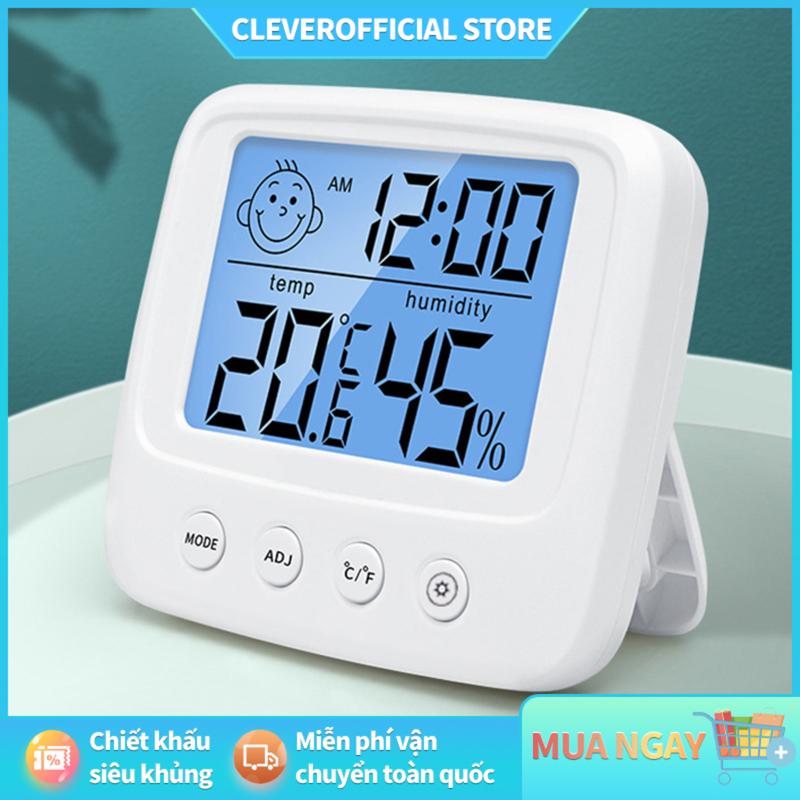 Phòng Nhiệt Kế Điện Tử 3 trong 1, Nhiệt Kế Phòng Ngủ Ẩm Kế Đa Chức Năng Và Tiện Lợi Nhiệt kế điện tử kỹ thuật số có màn hình