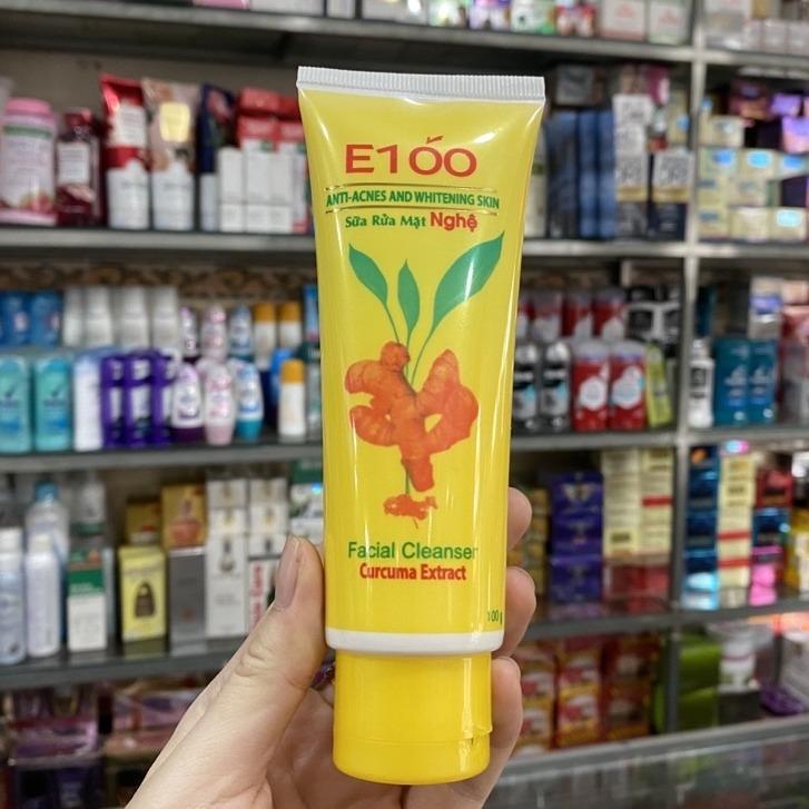 Sữa rửa mặt E100 nghệ hỗ trợ giảm mụn Tuýp 100g