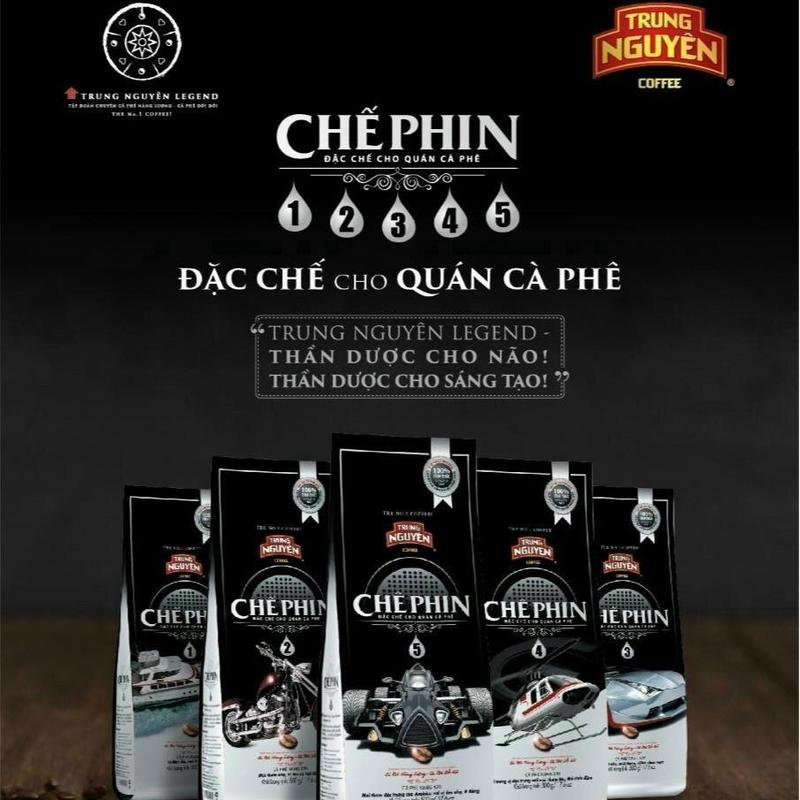Cà Phê Pha Phin Rang Xay Trung Nguyên Chế Phin 1 - 2 - 3 - 4 - 5 Loại Gói 500gr