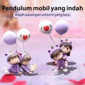 Hiasan Mobil Lucu Boneka Couple Ciuman Pajangan Interior Mobil & Motor Kreatif Populer