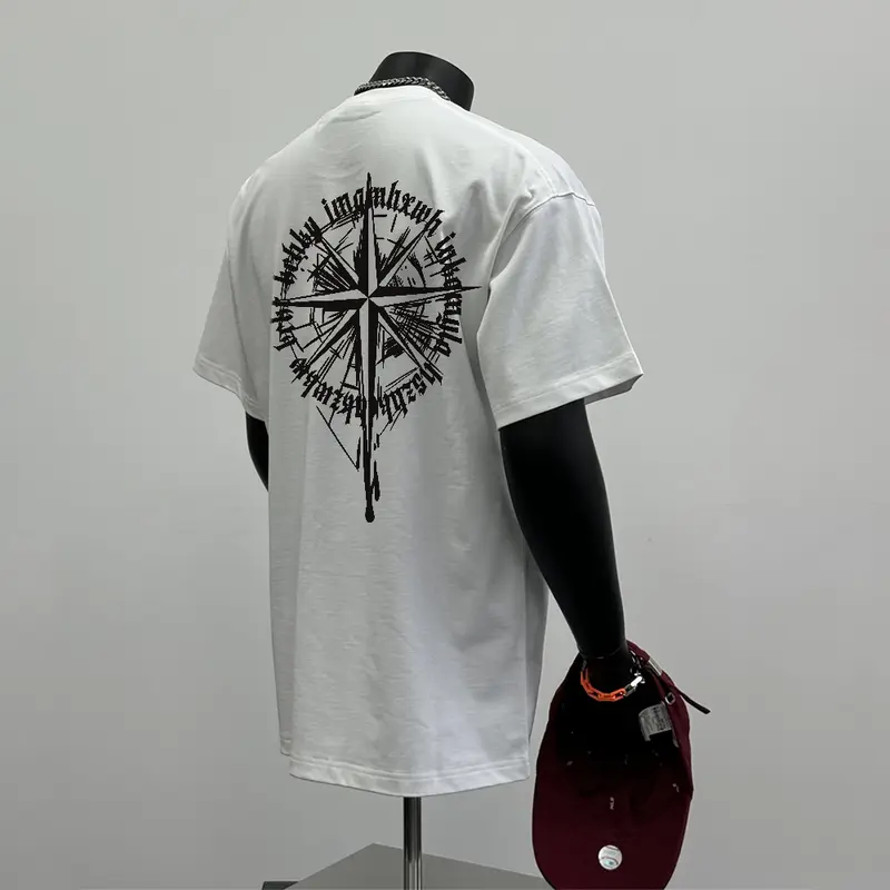 Áo Thun Ngoại Cỡ Thiết Kế Rộng Thùng Thình Cổ Điển Thường Ngày Chất Liệu 100% Cotton, Áo Cổ Thuyền Cho Nam Và Nữ, Unisex 4