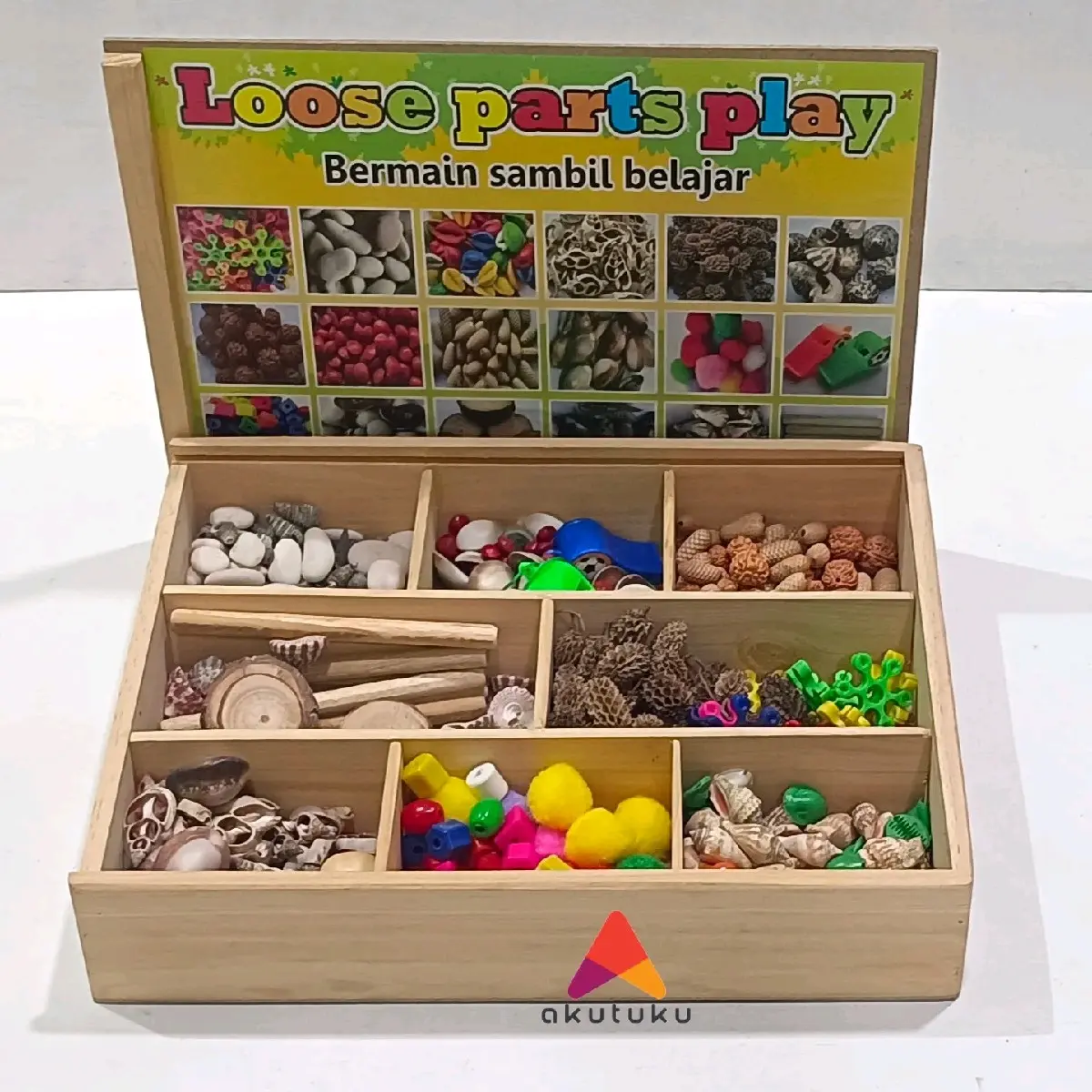 Loose part play montessori Mainan edukasi anak