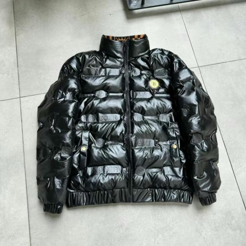 Áo Phao Nam Bóng 2024 Ép Nhiệt Bo Viền Cổ Chữ B Trần Bông 3 Lớp - Menswear - Jacket áo khoác Luxury