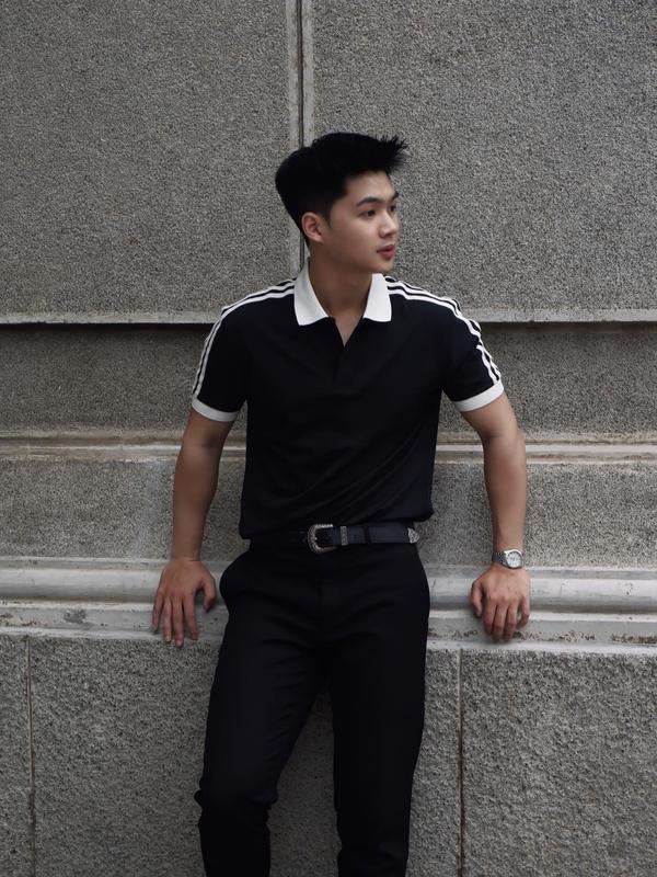 [DEAL ĐỘC QUYỀN 10/10] Áo Polo phối 3 sọc vai, chất thun Cá Sấu CVC co dãn 4 chiều cao cấp, có cổ tay ngắn, đơn giản, sang trọng