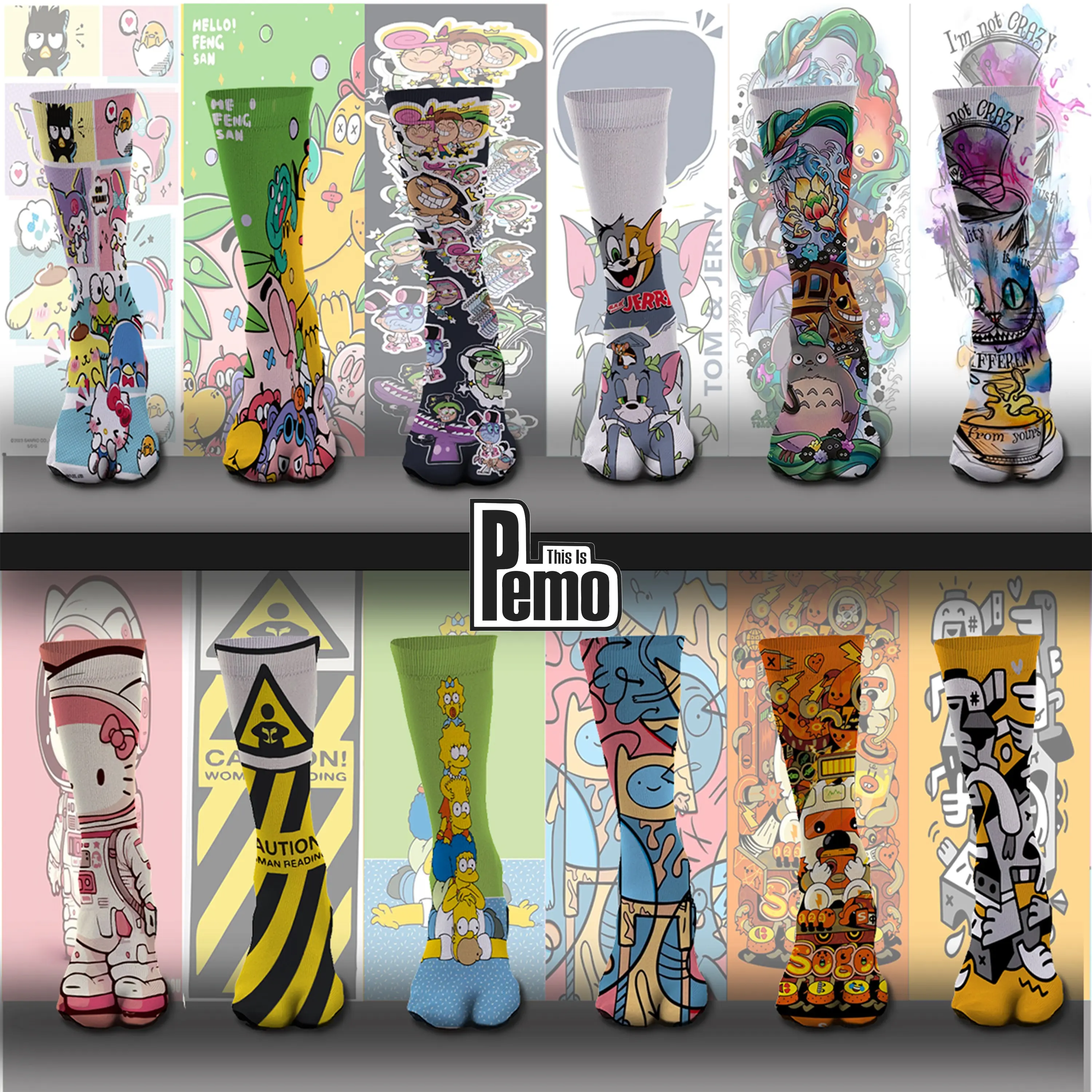 THIS IS PEMO - Kaos Kaki Jempol FullPrint Dewasa #001