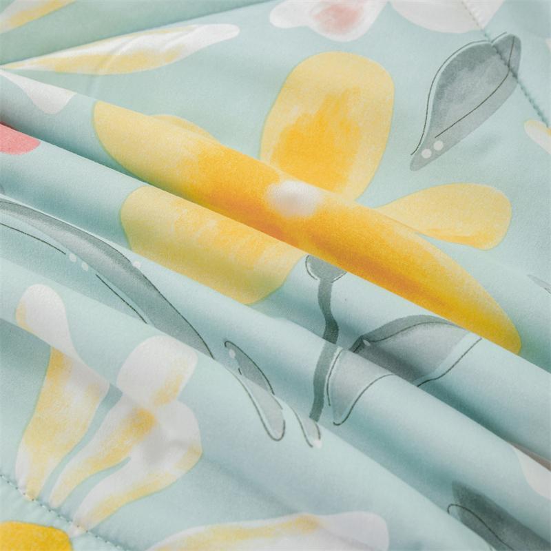 Floral Print Lightweight Summer Quilt, 1 Count Breathable & Moisture-wicking Cooling Quilt, Air-conditioned Room Blanket, Bedding Supplies for Home & Office 5