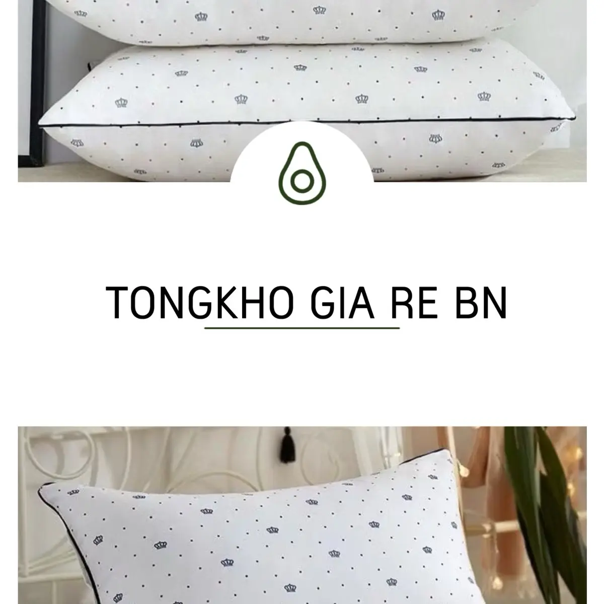 Combo 2 chiếc Ruột gối ép hơi hoạ tiết vương niệm , bông sơ tinh khiết, kháng khuẩn