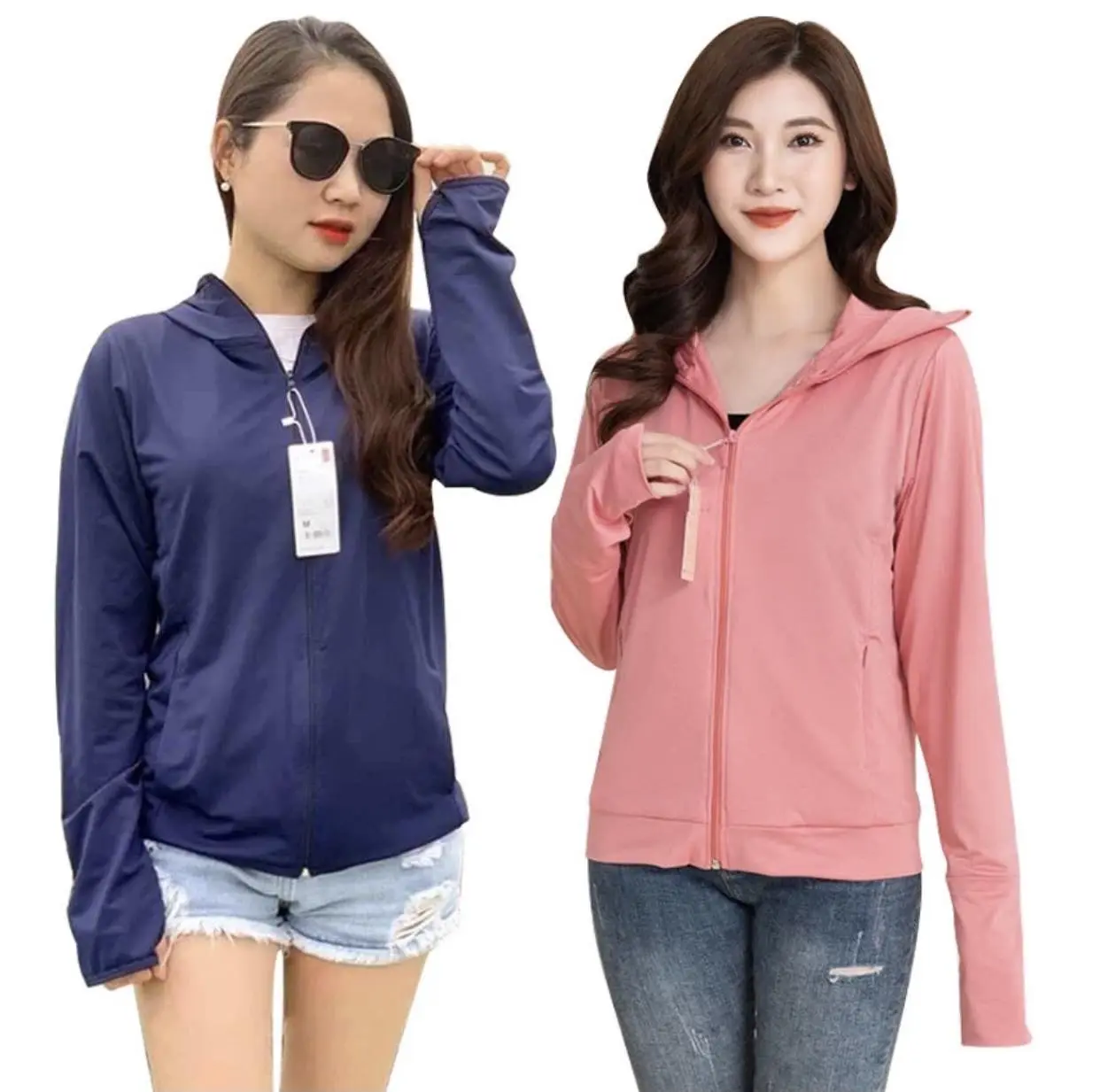 Áo chống nắng nữ dáng ngắn chất liệu vải thông hơi làm mát cản tia UV Sport