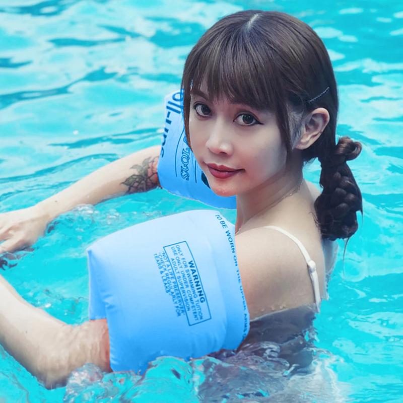 Product Introduction of 2PCS Adult Kids Swimming Inflatable Arm Rings Portable Floating Circle Sleeves Pool Buoy Armbands Swimming Pool Equipment 32