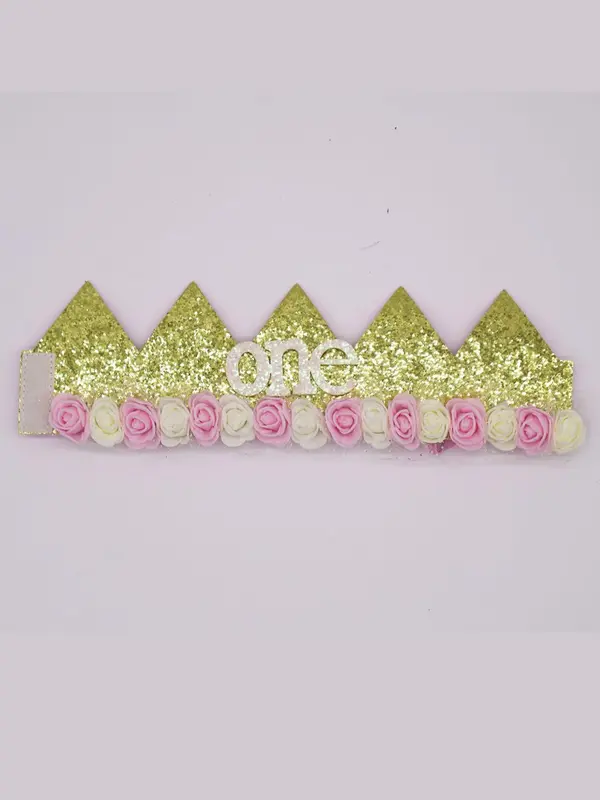Number 1 Crown Shaped Birthday Headband, Cute Glitter Crown Headband, Fashion Hair Accessories for Women & Girls, Party Supplies 6