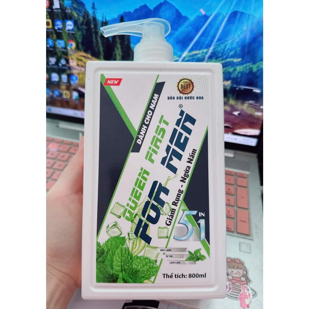Dầu Gội Đầu Hương Nước Hoa For Men Queen  First  800ml  Giảm Rụng,Ngừa Nấm  Trang Shop Sỉ Lẻ