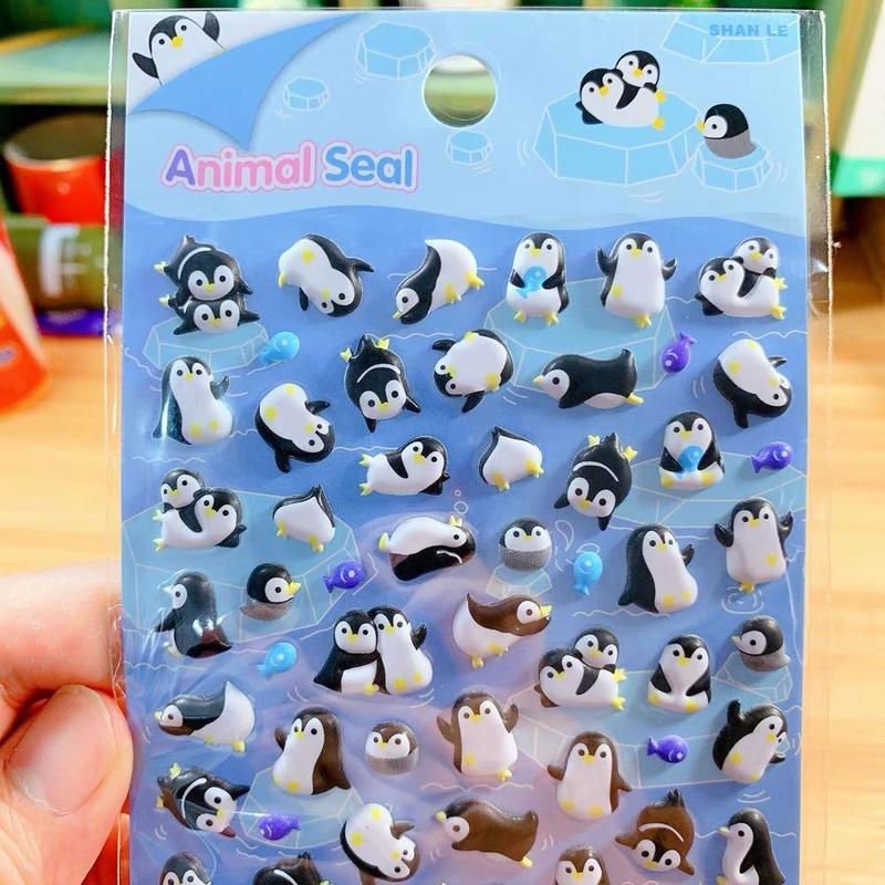 Product Introduction of Cartoon Penguin Pattern Sticker, 1 Sheet Cute Multi-purpose Sticker for Diy Craft, Decoration, Hand Account 13
