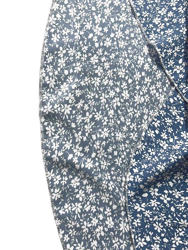 [Plus Size]Ditsy Floral Print V Neck Dress, Boho Fashion Casual Dress for Daily Holiday Vacation Wear, Women Plus Clothing for Summer 5