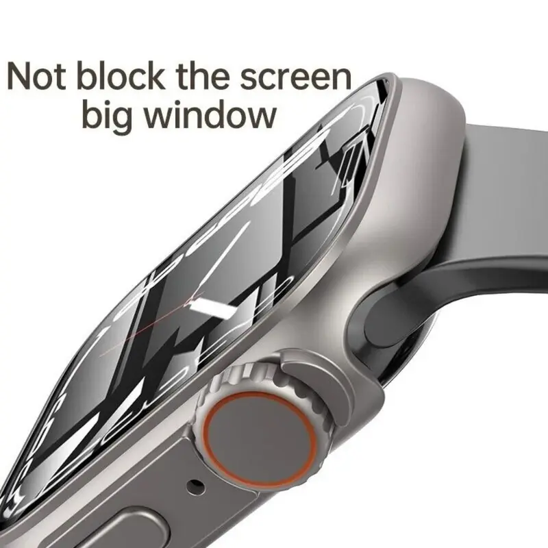 Phụ Kiện Khung Ultra 49mm PC Kính Cường Lực Nắp Đậy Nâng Cấp Vỏ Bảo Vệ Màn Hình, Thay Đổi Để Ốp Ultra, Dành Cho Apple Watch 8, 7, 6, 5, 4, SE 6