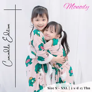Kimono Handuk Anak Size S-XXL  / Motif Buaya / Jubah Handuk Anak / Kimono Mandi Cewek Cowok Fashion