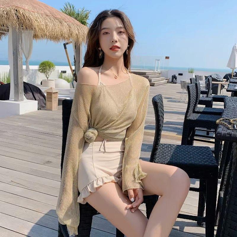 Product Introduction of Bộ đồ bơi hai món cho nữ Bộ ba món thời trang đi nghỉ mới mùa hè Bộ đồ bơi mùa xuân nước nóng gợi cảm dài tay ôm sát tôn dáng bảo thủ 14