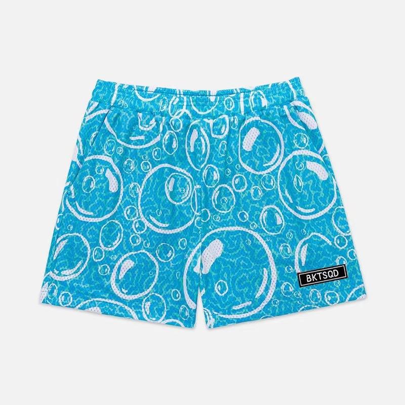 Product Introduction of American Fashion Brand Sports Mesh Shorts Men's Summer Quick-Drying Sports Running Fitness Four Points below Knee Basketball Pants 4