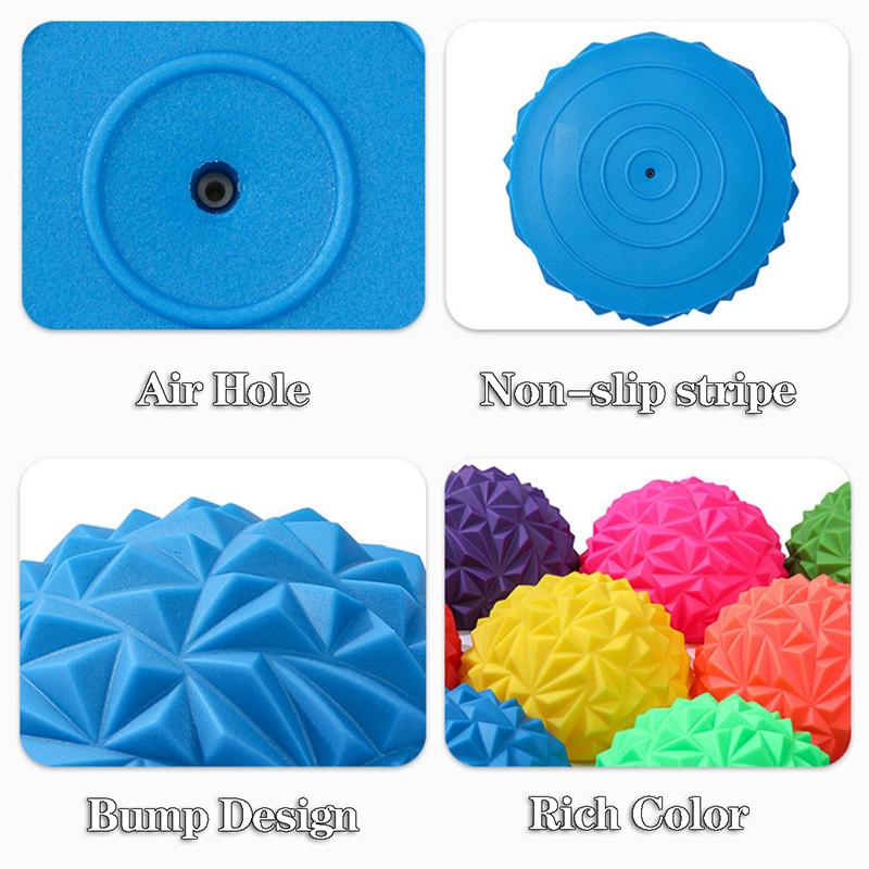 Product Introduction of Children Inflatable Sensory Cushion Sports Toys Stepping Balance Stones Training Massage Ball PVC Sensorial Autismo Social Games 16